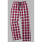 Boxercraft Garnet and White Plaid Unisex Flannel Pajama Pant