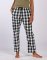 Boxercraft Women's Haley Black/White Buffalo Plaid Flannel Pajama Pant