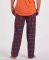 Boxercraft Men's Harley Navy/Orange Plaid Flannel Pajama Pant