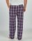 Boxercraft Men's Harley Purple/White Plaid Flannel Pajama Pant