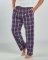 Boxercraft Men's Harley Purple/White Plaid Flannel Pajama Pant