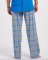 Boxercraft Men's Harley Oxford Heather Royal Kingston Plaid Flannel Pajama Pant