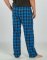 Boxercraft Men's Harley Royal/Black Buffalo Plaid Flannel Pajama Pant