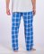 Boxercraft Men's Harley Royal/Silver Plaid Flannel Pajama Pant