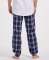 Boxercraft Men's Navy/Silver Plaid Flannel Jogger