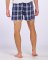 Boxercraft Men's Navy/Silver Plaid Flannel Boxer Shorts