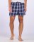 Boxercraft Men's Navy/Silver Plaid Flannel Boxer Shorts