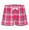 Boxercraft Women's Pink Sophia Plaid Flannel Lounge Short