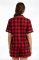 Boxercraft Women's Red/Black Buffalo Plaid Boxy Flannel Short Sleeve Shirt