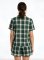 Boxercraft Women's Green/White Plaid Boxy Flannel Short Sleeve Shirt