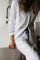 Breathe Women's Cotton Classic Pajama Set in White Herringbone