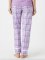 Boxercraft Women's Carnegie Lavender Plaid Flannel Cuffed Pajama Pant