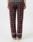 Boxercraft Women's Varsity Maroon Plaid Flannel Cuffed Pajama Pant