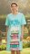 Little Blue House by Hatley Kitty Cat Book Club Cotton Sleepshirt in Aqua