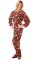 Big Feet Pajamas Adult Chocolate Hearts Fleece One Piece Footy