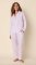The Cat's Pajamas Women's Classic Stripe Luxe Pima Cotton Pajama Set in Lavender