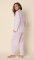 The Cat's Pajamas Women's Classic Stripe Luxe Pima Cotton Pajama Set in Lavender