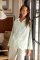 The Cat's Pajamas Women's Classic Stripe Luxe Pima Cotton Pajama Set in Light Green