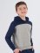 Boxercraft Kids Navy/Oxford Heather Colorblocked Hoodie