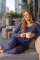 The Cat's Pajamas Women's Navy Confetti Dot Pima Knit Cotton Pullover Lounge Set
