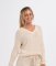 Boxercraft Women's Cuddle V-Neck Lounge Top in Barley Heather