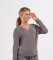 Boxercraft Women's Cuddle V-Neck Lounge Top in Mediation Grey Heather