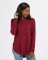 Boxercraft Women's Cuddle Oversized Crew Top in Mantra Red Heather