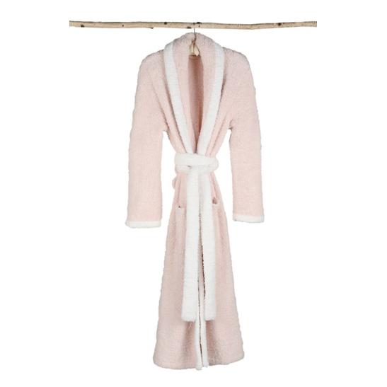 Barefoot Dreams Cozy Chic Contrast Trim Robe in Pink
