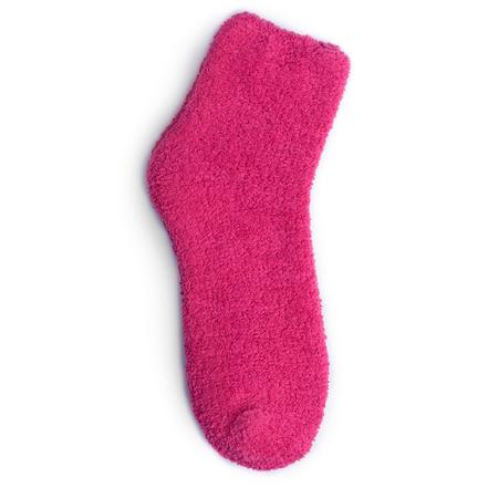 Kashwere Plush Chenille Lounging Sock in Magenta