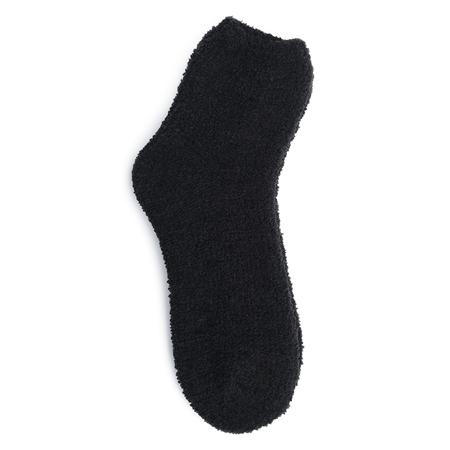 Kashwere Plush Chenille Lounging Sock in Black