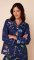 The Cat's Pajamas Women's Deerly Lux Pima Cotton Classic Pajama Set in Navy