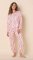 The Cat's Pajamas Women's Dreamy Hearts Pima Knit Cotton Pullover Lounge Set