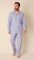 The Cat's Pajamas Men's Blue East Side Luxe Pima Cotton Classic Pajama Set