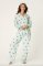 PJ Salvage Espresso Martini Classic Flannel Pajama Set in Pool Blue