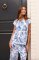 The Cat's Pajamas Women's Fauna Botanica Luxe Pima Cotton Capri Pajama Set