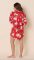 The Cat's Pajamas Women's Floral Festiva Pima Knit Cotton Classic Nightshirt