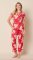 The Cat's Pajamas Women's Fete Florale Pima Knit Cotton Capri Pajama Set