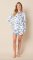 The Cat's Pajamas Women's Field & Feather Pima Knit Cotton Long Sleeve Short Set