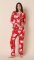 The Cat's Pajamas Women's Floral Festiva Pima Knit Cotton Classic Pajama Set