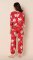 The Cat's Pajamas Women's Floral Festiva Pima Knit Cotton Pullover Lounge Set
