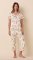 The Cat's Pajamas Women's Florentina Pima Knit Cotton Capri Pajama Set
