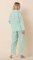 The Cat's Pajamas Women's Women's Classic Gingham Luxe Pima Cotton Pajama Set in Sea Green