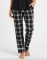 Boxercraft Girls Black/White Cuffed Poly Flannel Plaid Lounge Pant