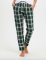 Boxercraft Girls Green/White Cuffed Poly Flannel Plaid Lounge Pant