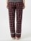 Boxercraft Girls Varsity Maroon/Oxford Cuffed Poly Flannel Lounge Pant