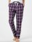 Boxercraft Girls Purple/White Cuffed Poly Flannel Plaid Lounge Pant