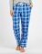 Boxercraft Girls Royal/Silver Cuffed Poly Flannel Lounge Pant