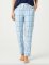 Boxercraft Girls Carnegie Sky Cuffed Poly Flannel Lounge Pant