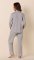 The Cat's Pajamas Women's Heather Grey Pima Knit Cotton Classic Pajama Set