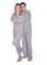 Big Feet Pajamas Adult Gray Plaid Flannel One Piece Footy